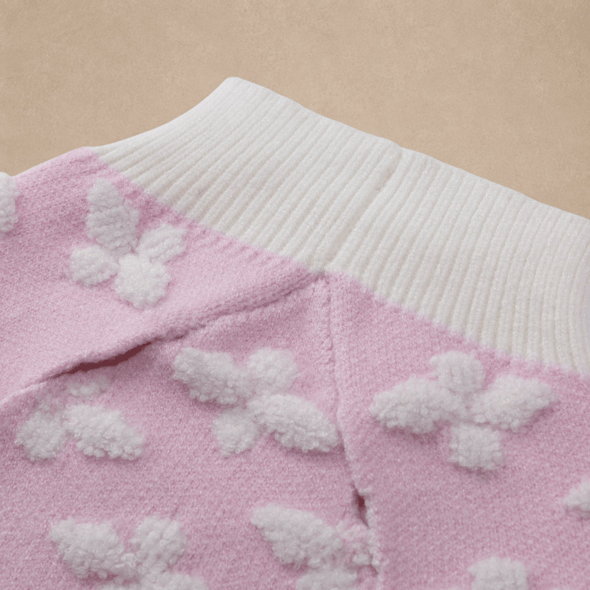 Sleeveless Floral Textured Jumper