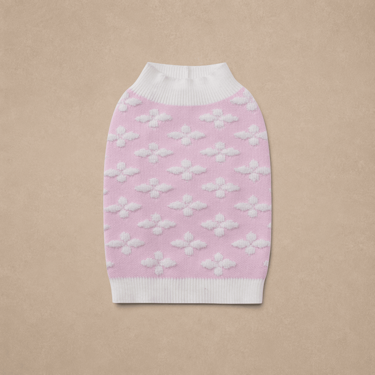 Sleeveless Floral Textured Jumper