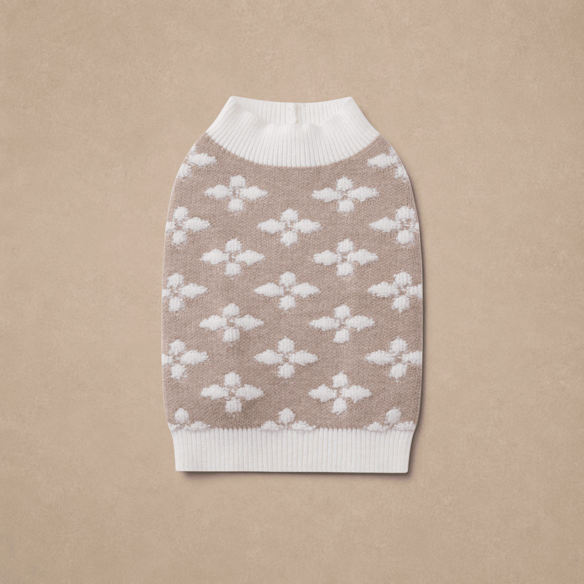 Sleeveless Floral Textured Jumper