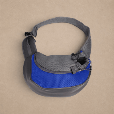 Small Dog Carrier Messenger Style Blue & Grey 2 Sizes