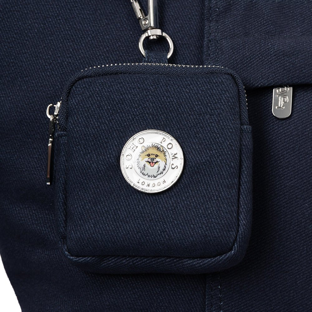 Soho Poms Berwick Pet Carrier - Navy - Ideal for Dogs & Cats