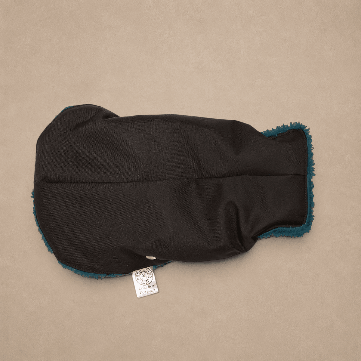Soho Poms Black & Forest Green Teddy Bear Waterproof Dog Jacket