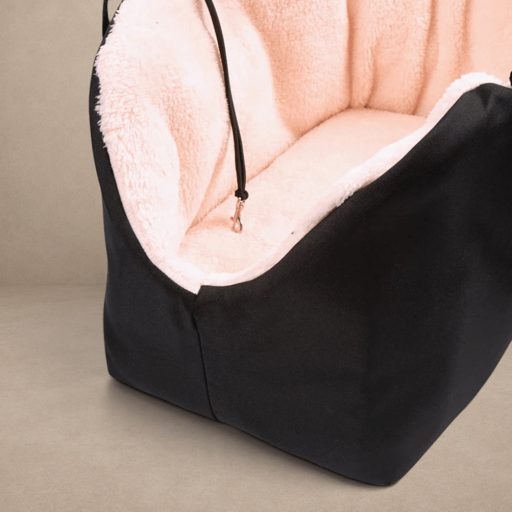 Soho Poms Black & Pink Luxury Rainy Bear Dog Carrier