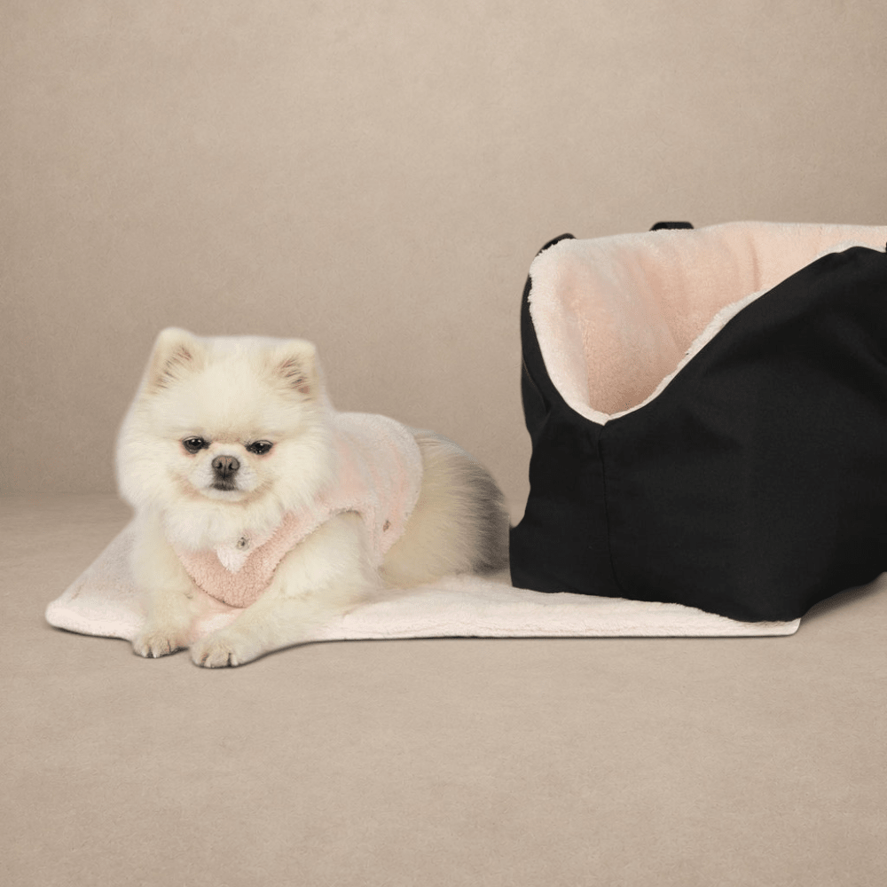 Soho Poms Black & Pink Luxury Rainy Bear Dog Carrier