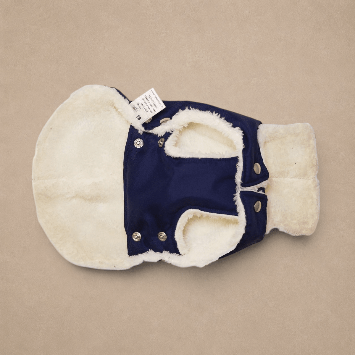 Soho Poms Blue & Ivory Teddy Bear Waterproof Dog Jacket