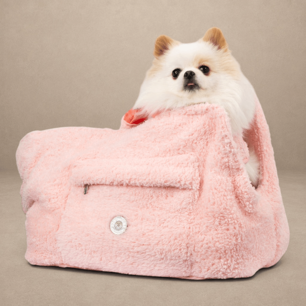 Soho Poms Carnaby Teddy Bear Carrier - Blush Rose