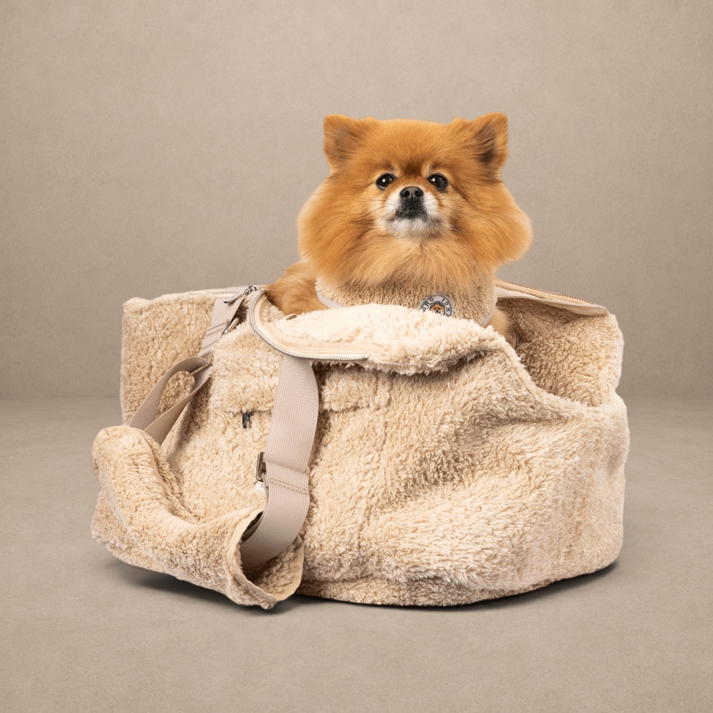 Soho Poms Carnaby Teddy Bear Carrier - Vanilla Cream