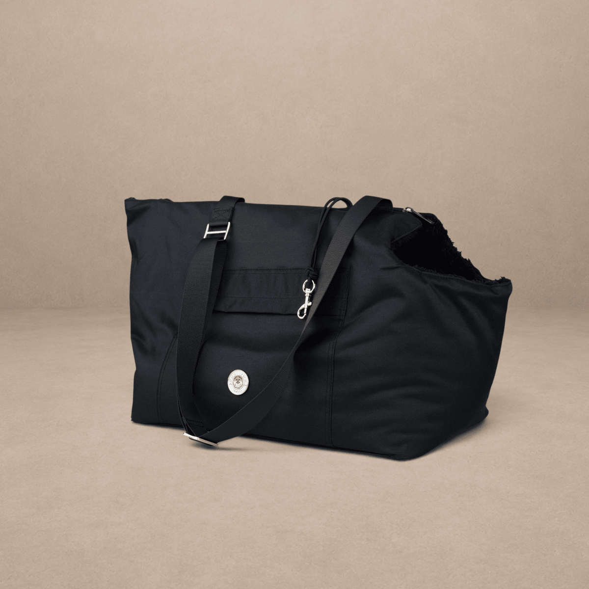 Soho Poms Compton All Black Pet Carrier - Ideal for Dogs & Cats
