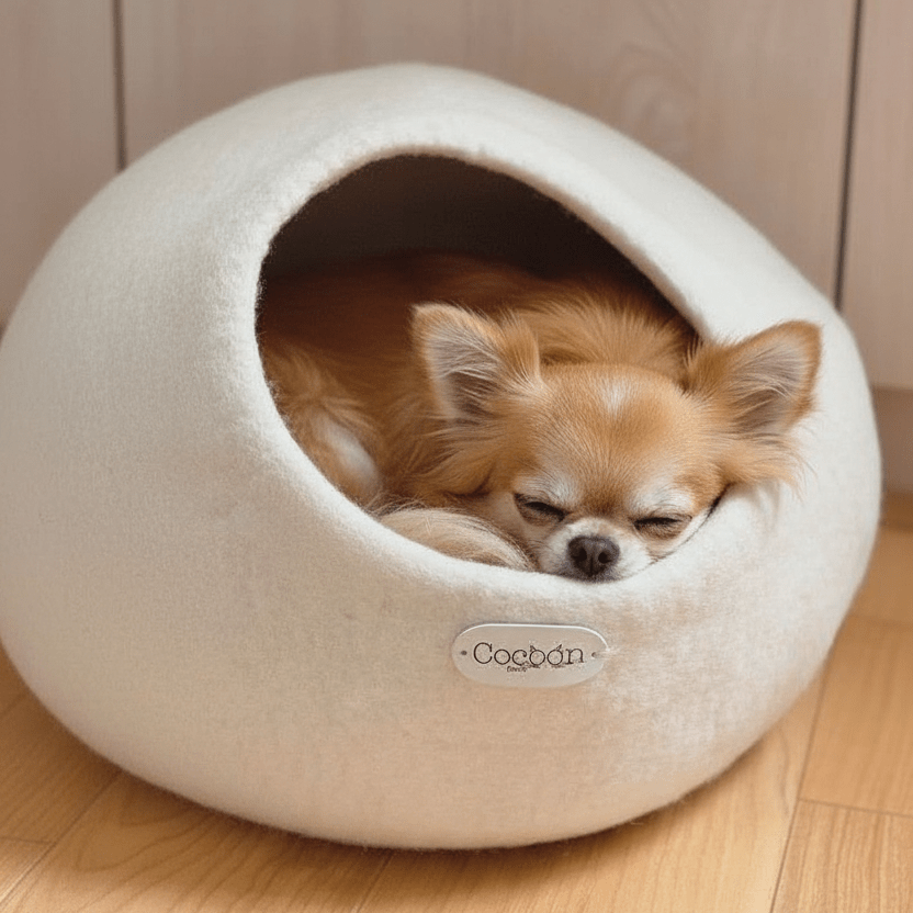 Solid Colour Wool Cocoon Basket