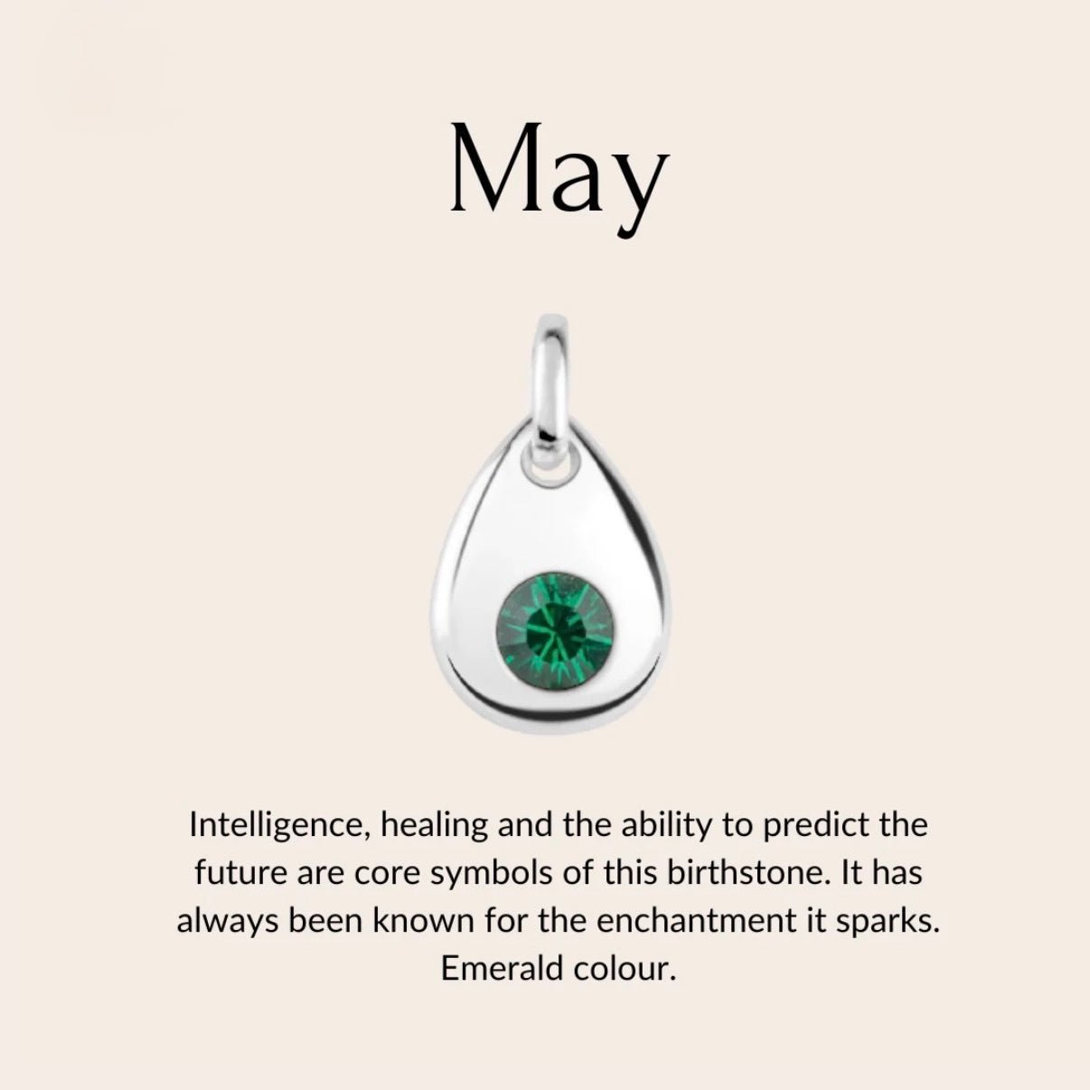 Sterling silver birthstone collar charm