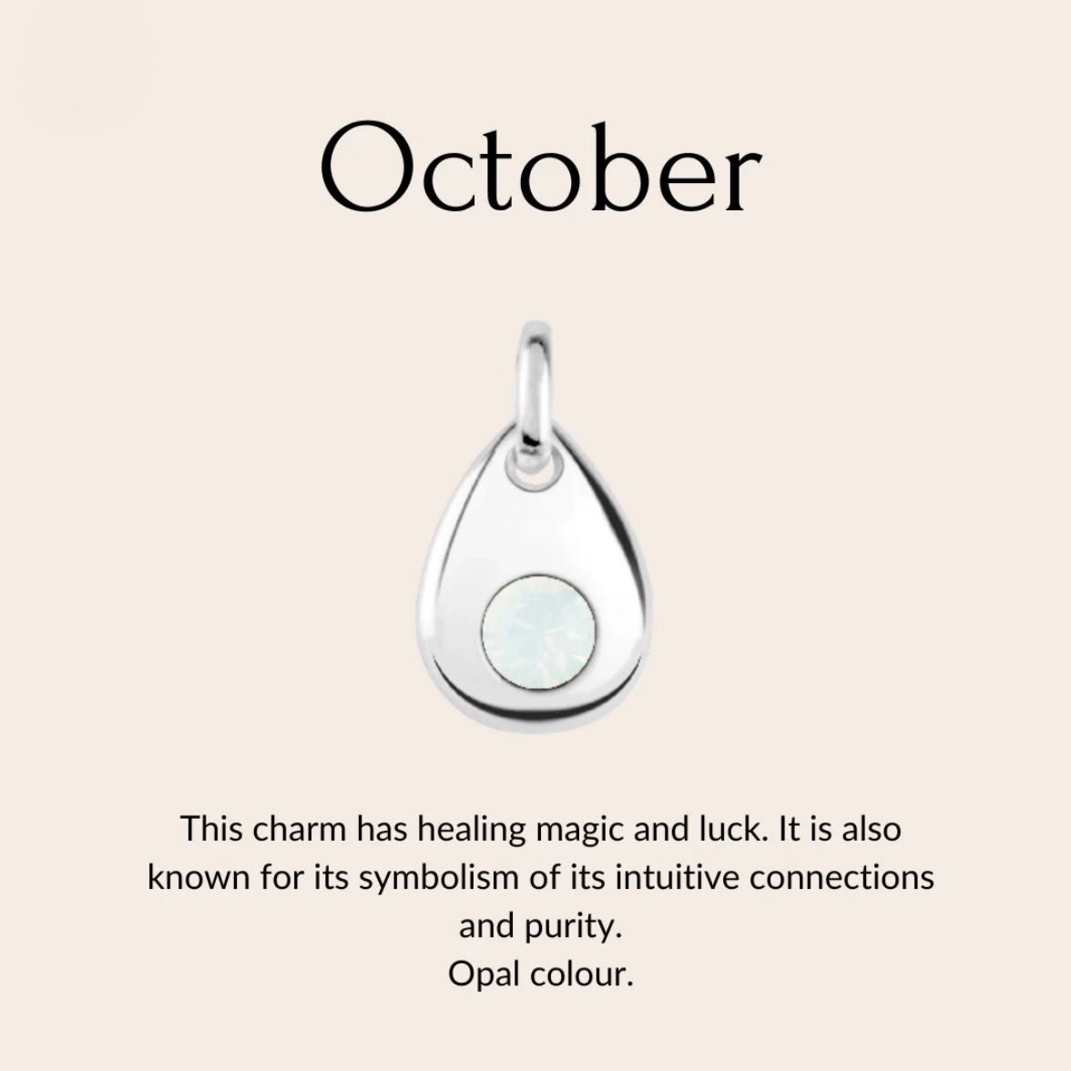 Sterling silver birthstone collar charm