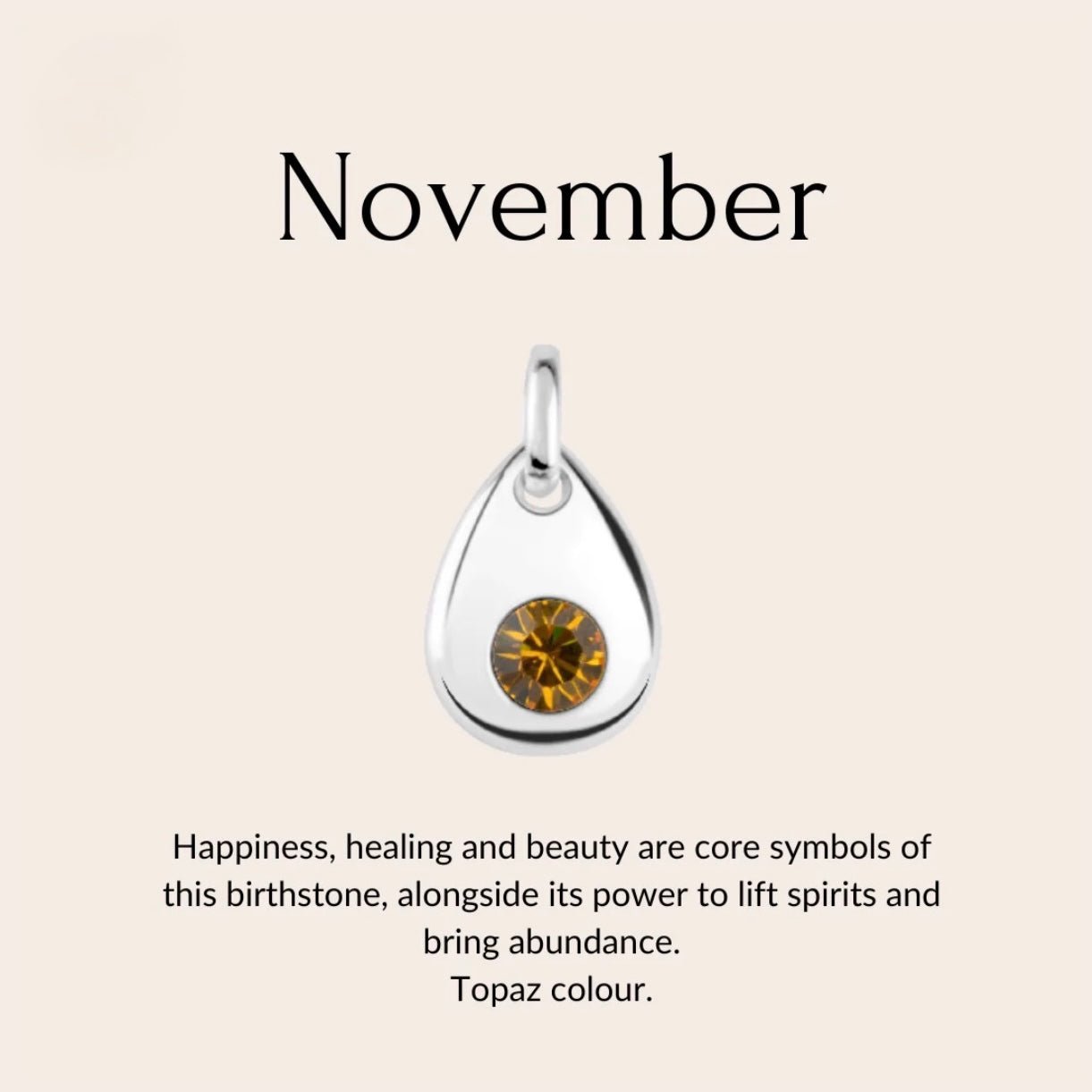 Sterling silver birthstone collar charm