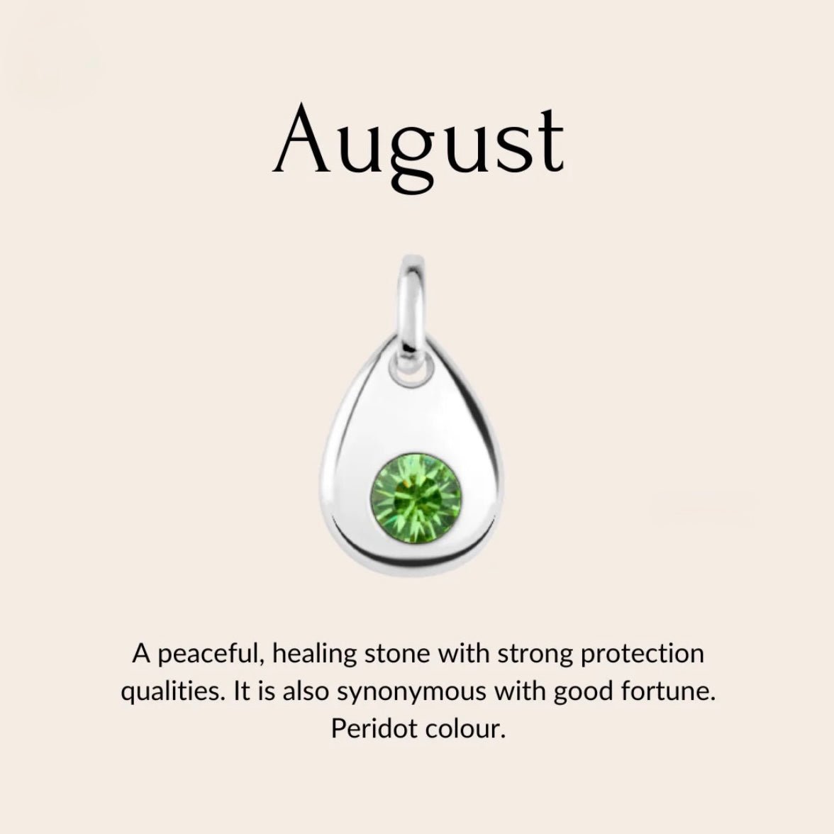 Sterling silver birthstone collar charm