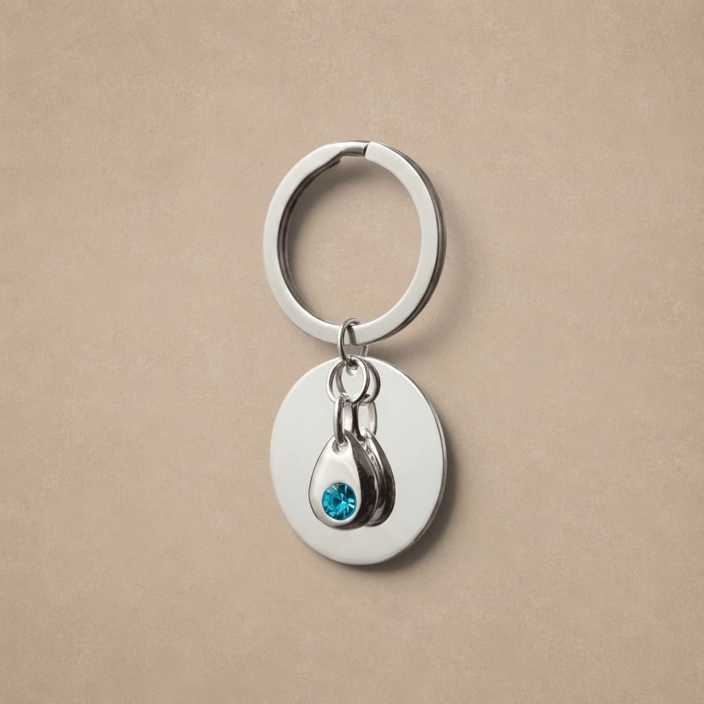 Sterling silver birthstone collar charm