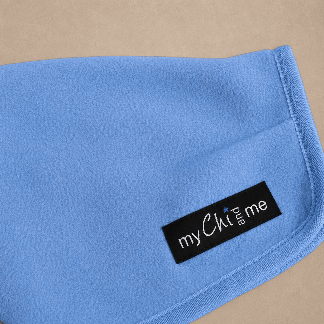 Tiny Toastie Water Repellent Fleece Dog Coat by My Chi and Me Dusky Blue
