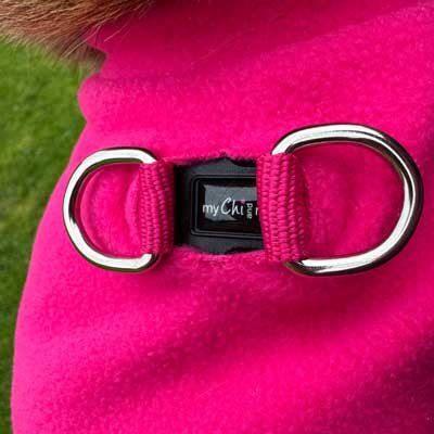 Tiny Toastie Water Repellent Fleece Dog Coat by My Chi and Me Hot Pink