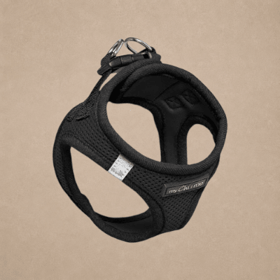 Tiny Trails Step In Air Mesh Puppy and Small Dog Harness Black