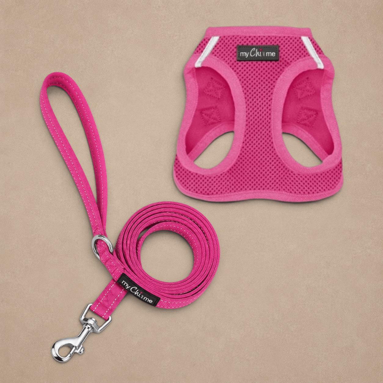 Tiny Trails Step In Air Mesh Puppy and Small Dog Harness Hot Pink