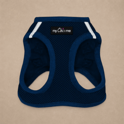 Tiny Trails Step In Air Mesh Puppy and Small Dog Harness Navy
