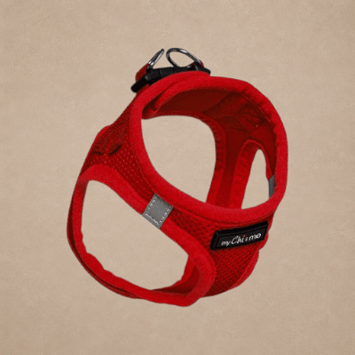 Tiny Trails Step In Air Mesh Puppy and Small Dog Harness Red