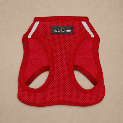 Tiny Trails Step In Air Mesh Puppy and Small Dog Harness Red