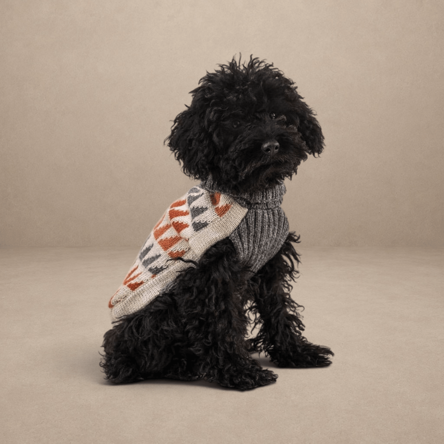 "Triangle" Handmade Alpaca Wool Dog Jumper