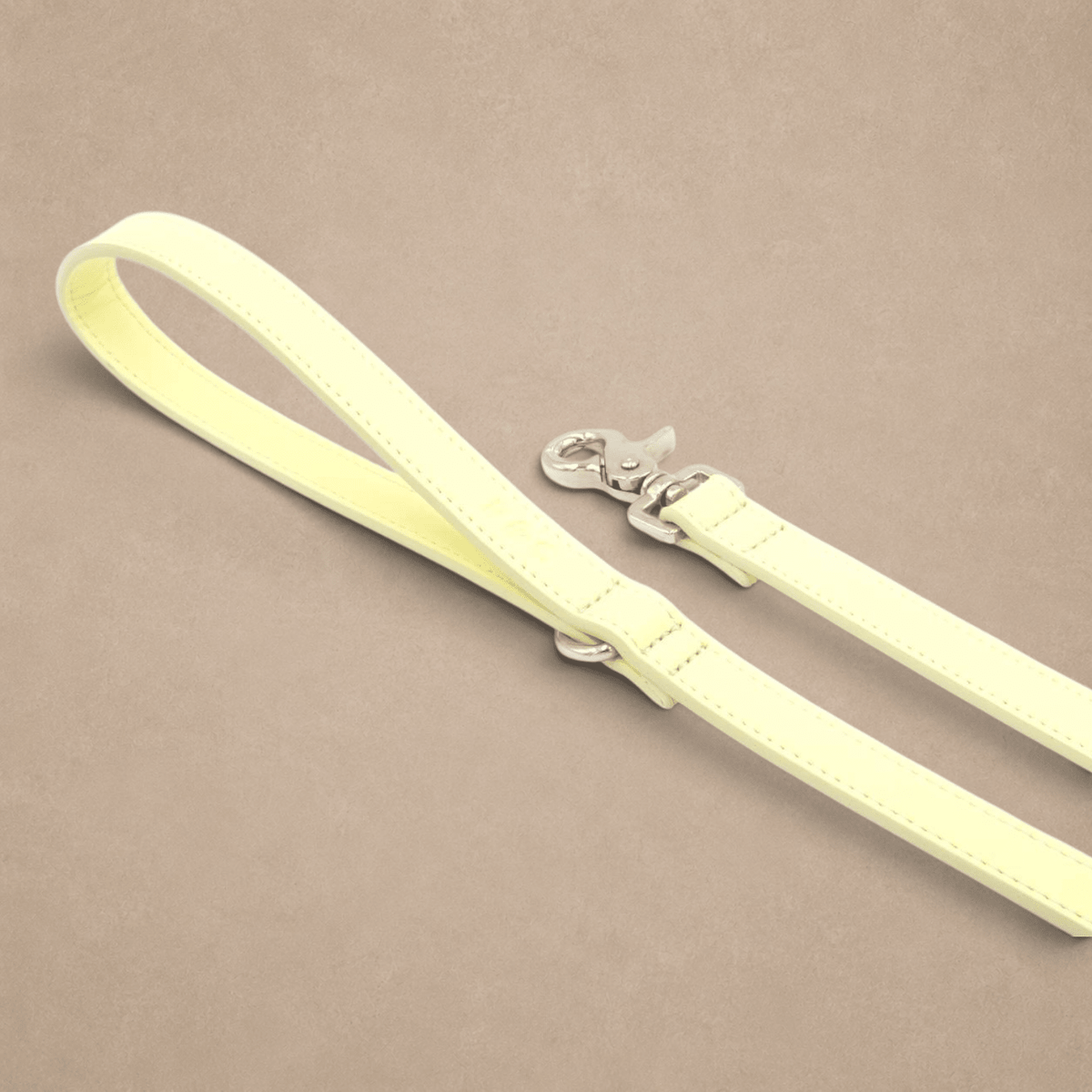 Yellow Leather Dog Lead